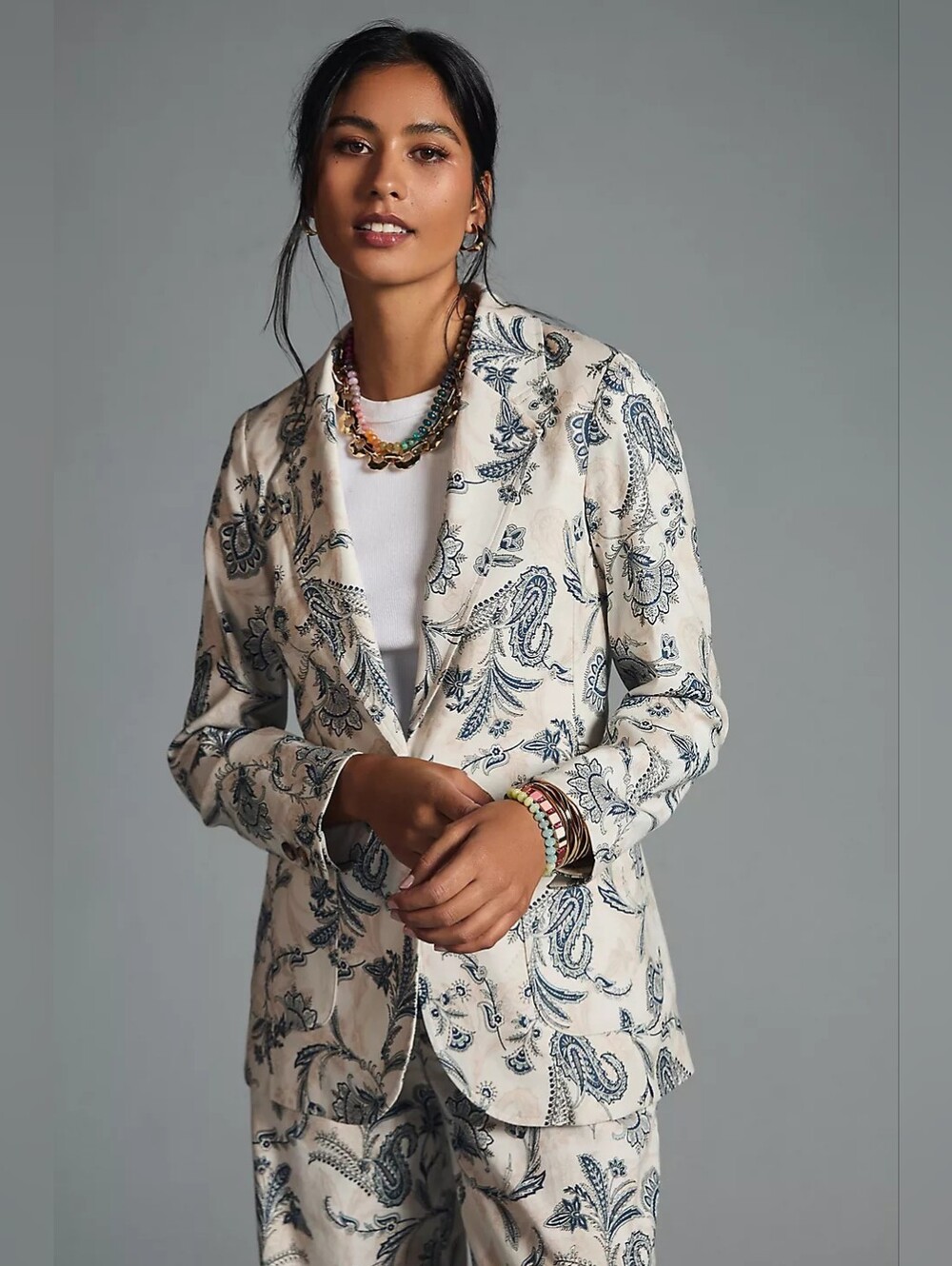 By Anthropologie Printed Blazer